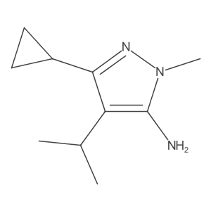 3-Cyclopropyl-1-methyl-4-(propan-2-yl)-1H-pyrazol-5-amine结构式