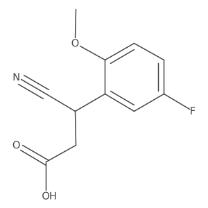 3-Cyano-3-(5-fluoro-2-methoxyphenyl)propanoic acid结构式