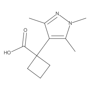 1-(trimethyl-1H-pyrazol-4-yl)cyclobutane-1-carboxylic acid Structure