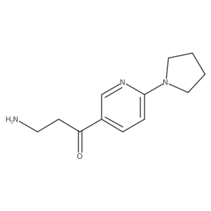 3-Amino-1-[6-(pyrrolidin-1-yl)pyridin-3-yl]propan-1-one结构式