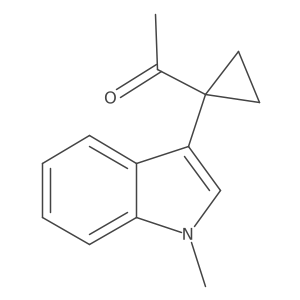1-[1-(1-methyl-1H-indol-3-yl)cyclopropyl]ethan-1-one结构式
