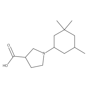1-(3,3,5-Trimethylcyclohexyl)pyrrolidine-3-carboxylic acid Structure