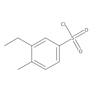 3-Ethyl-4-methylbenzene-1-sulfonyl chloride结构式