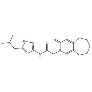 N-(5-isobutyl-1H-1,2,4-triazol-3-yl)-2-(3-oxo-3,5,6,7,8,9-hexahydro-2H-cyclohepta[c]pyridazin-2-yl)acetamide Structure