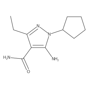 5-amino-1-cyclopentyl-3-ethyl-1H-pyrazole-4-carboxamide Structure