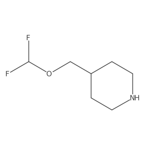 4-(Difluoromethoxymethyl)piperidine Structure