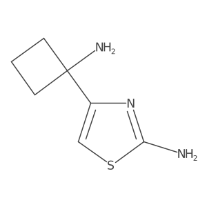 4-(1-Aminocyclobutyl)-1,3-thiazol-2-amine结构式