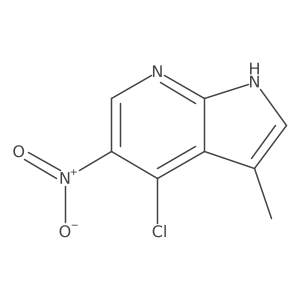 4-chloro-3-methyl-5-nitro-1H-pyrrolo[2,3-b]pyridine结构式