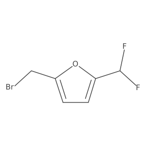 2-(Bromomethyl)-5-(difluoromethyl)furan结构式