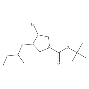 Tert-butyl 3-bromo-4-(butan-2-yloxy)pyrrolidine-1-carboxylate Structure