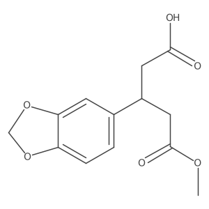3-(1,3-Dioxaindan-5-yl)-5-methoxy-5-oxopentanoic acid Structure