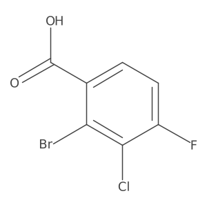 2-Bromo-3-chloro-4-fluorobenzoic acid结构式