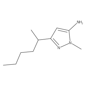 3-(hexan-2-yl)-1-methyl-1H-pyrazol-5-amine结构式