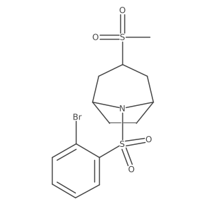 (1R,5S)-8-((2-bromophenyl)sulfonyl)-3-(methylsulfonyl)-8-azabicyclo[3.2.1]octane结构式