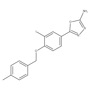 5-(3-Iodo-4-((4-methylbenzyl)oxy)phenyl)-1,3,4-oxadiazol-2-amine Structure