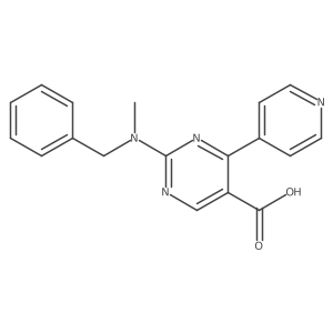 2-[Benzyl(methyl)amino]-4-(pyridin-4-yl)pyrimidine-5-carboxylic acid结构式