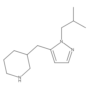 3-{[1-(2-methylpropyl)-1H-pyrazol-5-yl]methyl}piperidine Structure