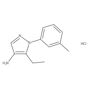 5-ethyl-1-(3-methylphenyl)-1H-pyrazol-4-amine hydrochloride Structure