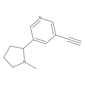 (R)-3-Ethynyl-5-(1-methylpyrrolidin-2-yl)pyridine结构式