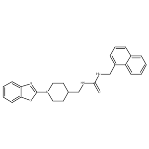 1-((1-(Benzo[d]oxazol-2-yl)piperidin-4-yl)methyl)-3-(naphthalen-1-ylmethyl)urea Structure