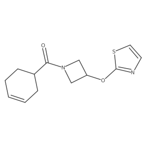 Cyclohex-3-en-1-yl(3-(thiazol-2-yloxy)azetidin-1-yl)methanone Structure