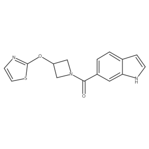 (1H-indol-6-yl)(3-(thiazol-2-yloxy)azetidin-1-yl)methanone Structure