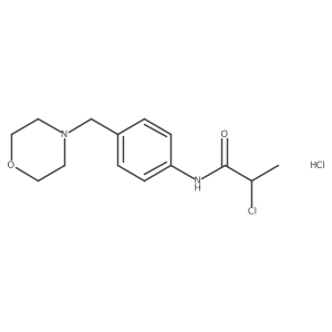 2-chloro-N-[4-(morpholin-4-ylmethyl)phenyl]propanamide hydrochloride Structure