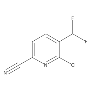 6-Chloro-5-(difluoromethyl)picolinonitrile结构式