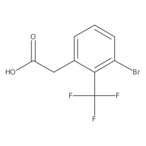 2-(3-Bromo-2-(trifluoromethyl)phenyl)acetic acid Structure