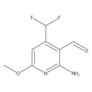 2-Amino-4-(difluoromethyl)-6-methoxynicotinaldehyde结构式