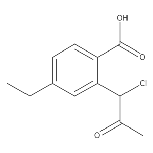 2-(1-Chloro-2-oxopropyl)-4-ethylbenzoic acid Structure
