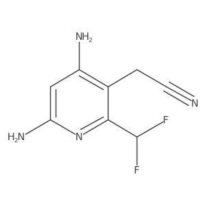 2-(4,6-Diamino-2-(difluoromethyl)pyridin-3-yl)acetonitrile结构式