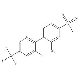 5-(3-Chloro-5-(trifluoromethyl)pyridin-2-yl)-2-(methylsulfonyl)pyrimidin-4-amine Structure