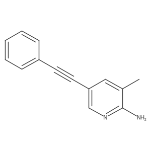 3-Methyl-5-(phenylethynyl)pyridin-2-amine结构式