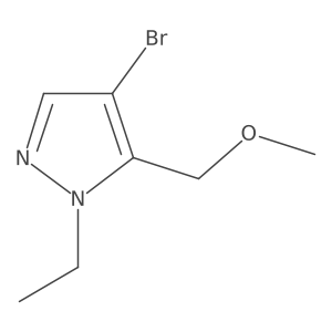 4-bromo-1-ethyl-5-(methoxymethyl)-1H-pyrazole结构式