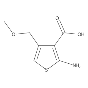 2-Amino-4-(methoxymethyl)thiophene-3-carboxylic acid结构式
