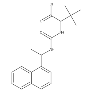 3-Methyl-N-[[[(1R)-1-(1-naphthalenyl)ethyl]amino]carbonyl]-L-valine结构式