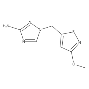 1-[(3-Methoxy-1,2-thiazol-5-yl)methyl]-1H-1,2,4-triazol-3-amine结构式