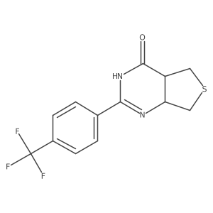 2-(4-(Trifluoromethyl)phenyl)-4A,5,7,7A-tetrahydrothieno[3,4-D]pyrimidin-4(3H)-one结构式