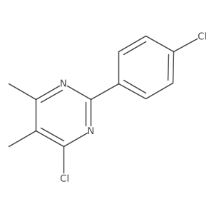 4-Chloro-2-(4-chlorophenyl)-5,6-dimethylpyrimidine结构式