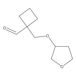 1-[(Oxolan-3-yloxy)methyl]cyclobutane-1-carbaldehyde Structure