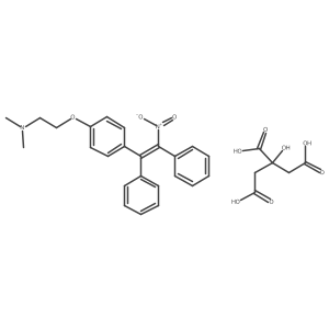 1-(p-(2-(Dimethylamino)ethoxy)phenyl)-1,2-diphenyl-2-nitroethylene citrate, (Z)- Structure