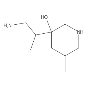 3-(1-Aminopropan-2-yl)-5-methylpiperidin-3-ol结构式