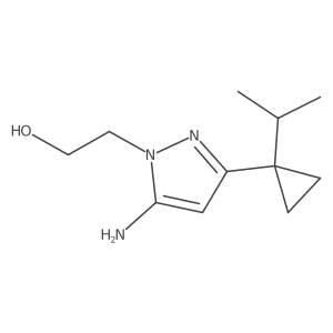 2-{5-amino-3-[1-(propan-2-yl)cyclopropyl]-1H-pyrazol-1-yl}ethan-1-ol结构式