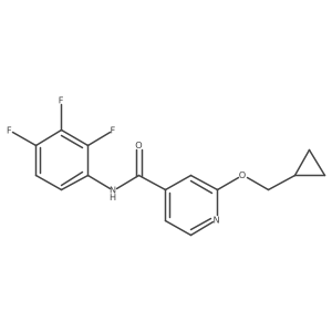 2-(cyclopropylmethoxy)-N-(2,3,4-trifluorophenyl)isonicotinamide结构式