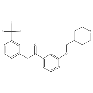 2-((tetrahydro-2H-pyran-4-yl)methoxy)-N-(3-(trifluoromethyl)phenyl)isonicotinamide Structure