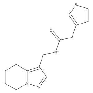 N-((4,5,6,7-tetrahydropyrazolo[1,5-a]pyridin-3-yl)methyl)-2-(thiophen-3-yl)acetamide Structure