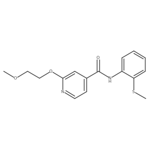 2-(2-methoxyethoxy)-N-(2-(methylthio)phenyl)isonicotinamide Structure