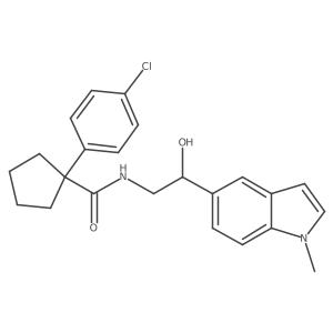 1-(4-chlorophenyl)-N-(2-hydroxy-2-(1-methyl-1H-indol-5-yl)ethyl)cyclopentanecarboxamide Structure