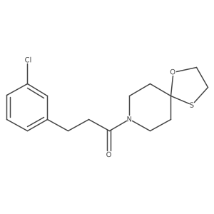 3-(3-Chlorophenyl)-1-(1-oxa-4-thia-8-azaspiro[4.5]decan-8-yl)propan-1-one结构式